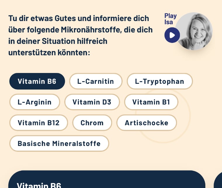 Die true+ App - Jeder Mikronährstoff wird auf Symptom-Basis dir erklärt. Findest du wirklich nur bei uns.